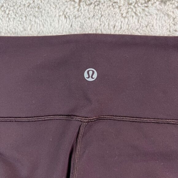 Wunder Under Leggings Contour Fit Mid Rise Size 10 Burgundy Full Length Luon - Picture 7 of 9